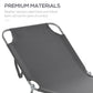 Folding Outdoor Lounge Chair, Portable Reclining Beach Lounger with Breathable Mesh Fabric, Sun Lounge Bed Camping Cot for Patio, Garden, Poolside, Grey