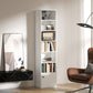 7-Tier Bookcase, Display Shelf Unit with Adjustable Shelf and Cabinet, White