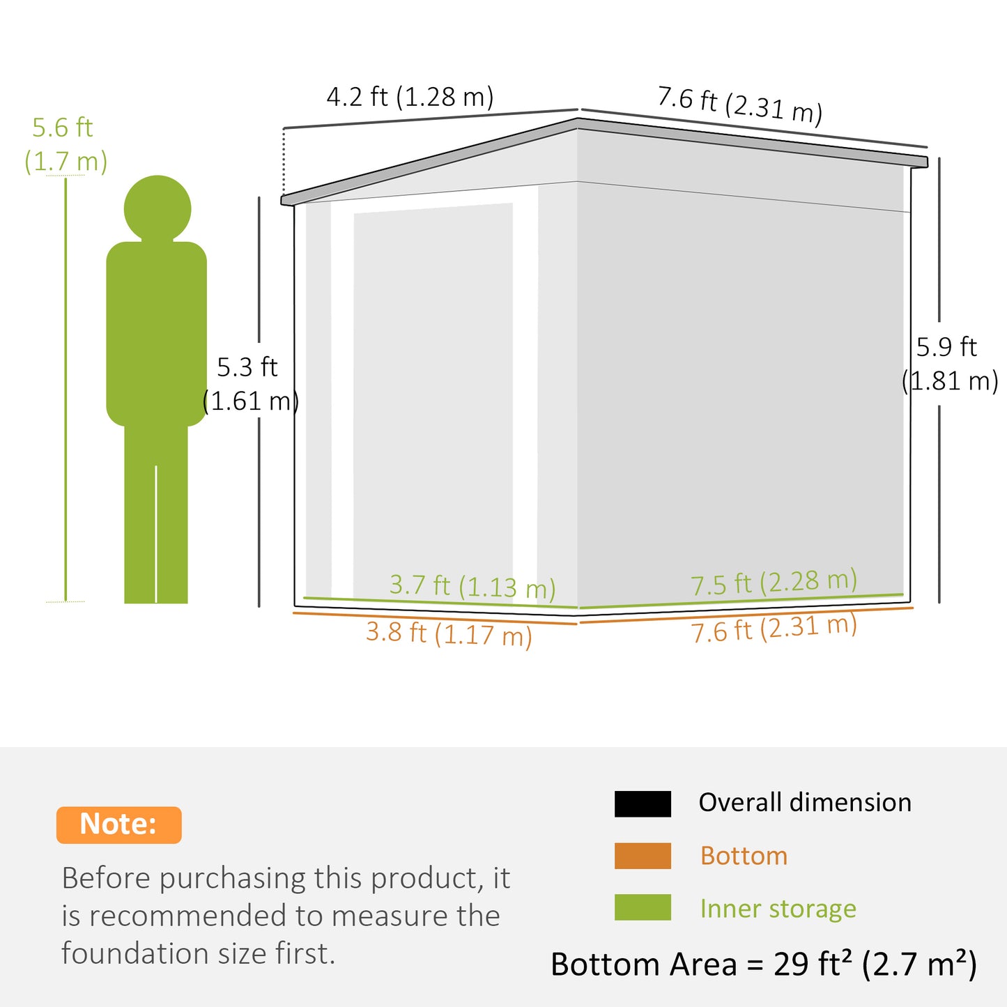 Outdoor Storage Shed, Metal Garden Shed with Window, 2 Vents and Lockable Door for Backyard, Garden, Patio