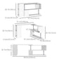 55" Corner Computer Desk, 360° Rotating L-Shaped Desk, Home Office Workstation with 3-Tier Shelves, White