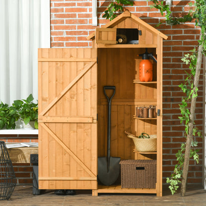 30" x 21" x 71" Tool Shed with Tiered Shelves