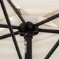 9.8ft Half Umbrella Semi Round Patio Parasol with Crank Handle, Top Vent for Garden, Balcony- NO BASE INCLUDED, Cream