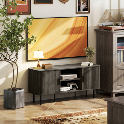 55" TV Stand with Storage Shelves