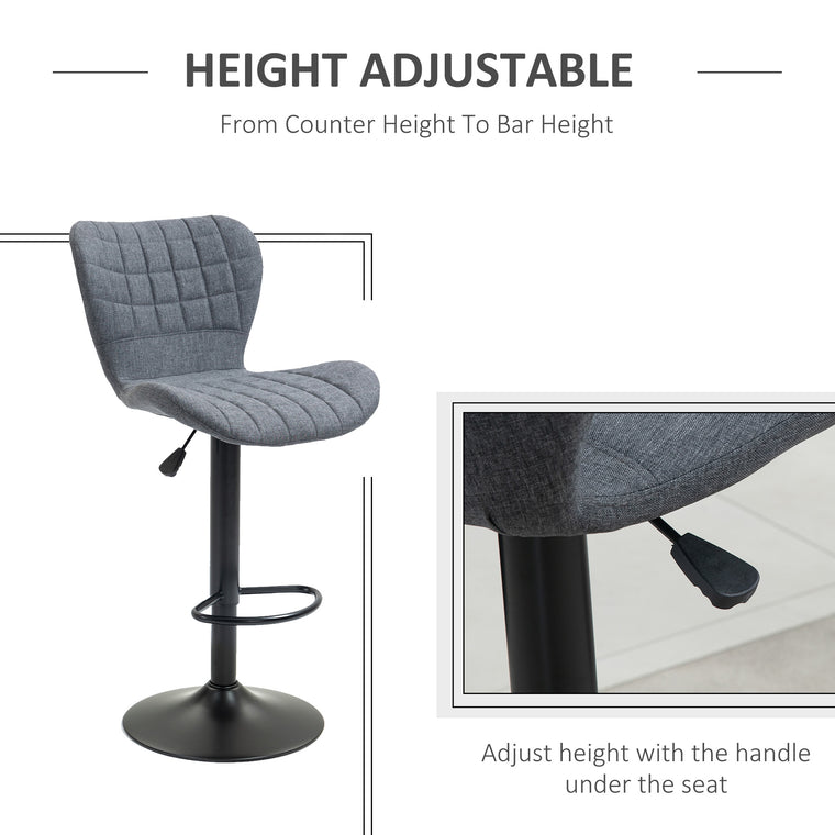 Adjustable Swivel Bar Stools Set of 2