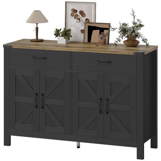 Farmhouse Sideboard Buffet Cabinet with 2 Drawers