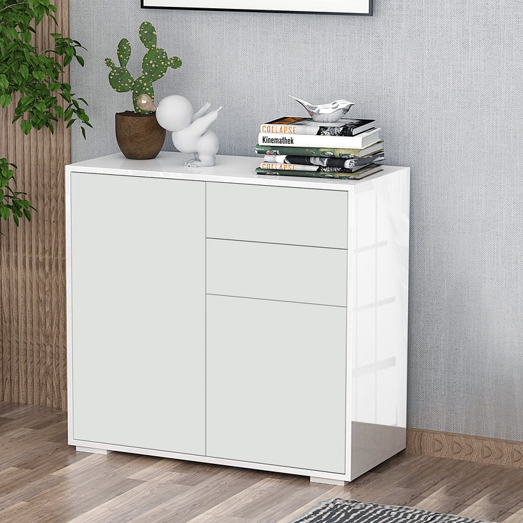 High Gloss Buffet Sideboard with Drawers