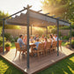 11.7' x 19.6' Retractable Pergola Canopy, Aluminum Pergola for Grill, Patio, Garden, Deck