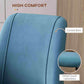 Upholstered Dining Chairs Set of 4, Velvet Accent Chair with Back and Wood-grain Steel Leg for Kitchen, Blue