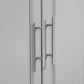 Stainless Steel Kitchen Island with Storage and Stainless Steel Top, Kitchen Trolley with Drawers, Cabinets, Towel Rack, Grey