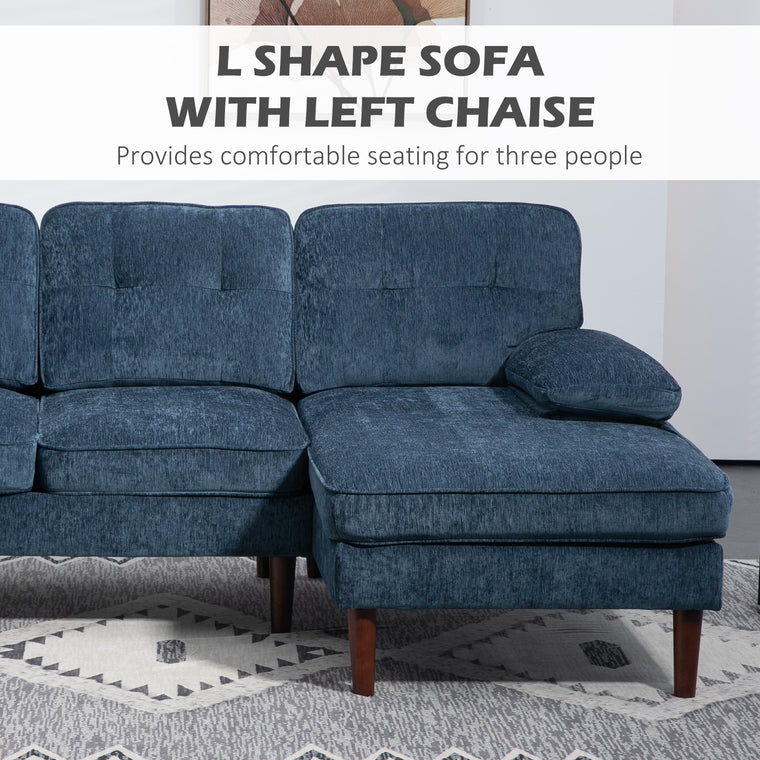 Tufted Corner Sofa with Right Chaise