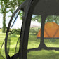 11' x 11.5' Screen Tent, Pop Up Camping Gazebo with Portable Carry Bag and 2 Doors, Black