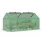 47" x 24" x 24" Portable Mini Tunnel Greenhouse Garden Planting Outdoor Flower Warm House Box with 2 Windows, Steel Frame and PE Cover, Green