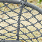 Patio Hammock Chair 2 Seat, Hanging Rope Hammock Swing Chair with Metal Frame and Cushion, Large Macrame Seat for Indoor and Outdoor 396 lbs Capacity, Dark Grey