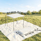 Folding Picnic Table Heavy Duty Camping Table 34" x 34", Indoor Outdoor Use for Picnic, Beach, BBQ, White