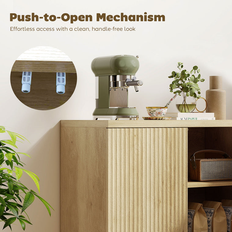 Sideboard Buffet Cabinet Set of 2 with Soft-Close Door