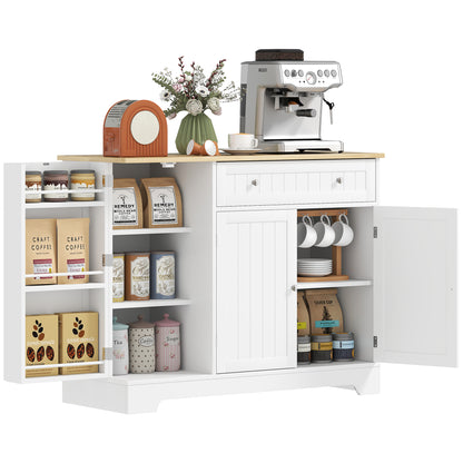 41" Sideboard Buffet Cabinet with 3 Doors - White