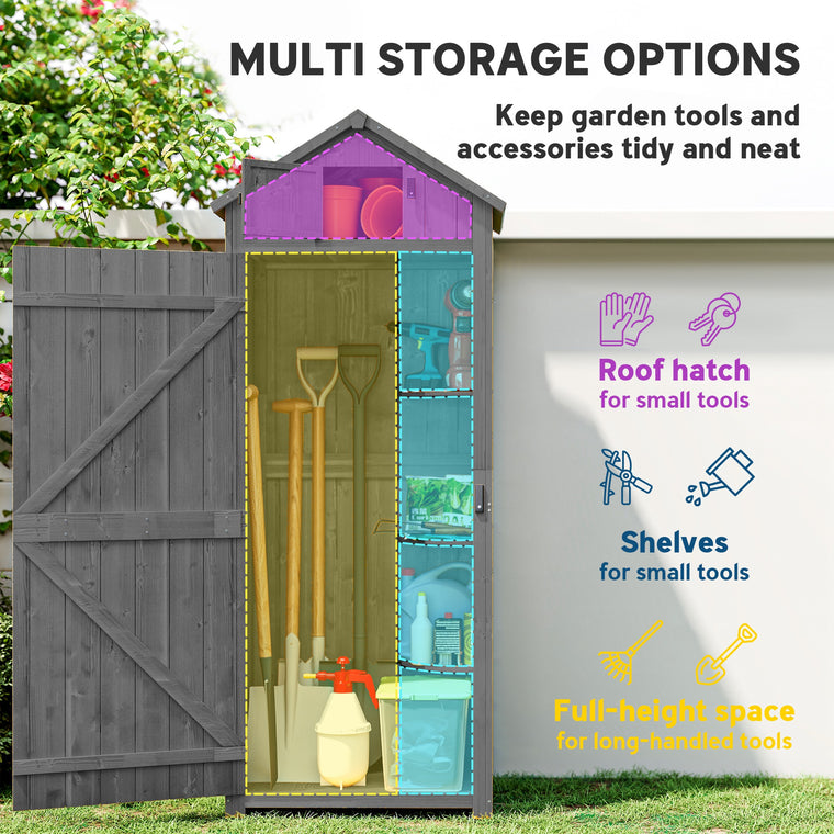 30" x 21" x 71" Garden Shed with Shelves