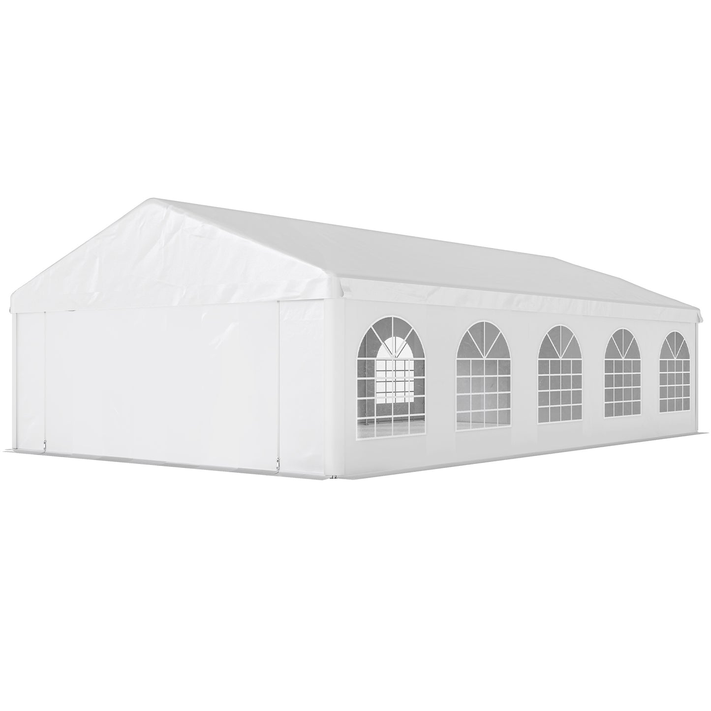 Heavy Duty Large Party Tent & Carport with Removable Sidewalls, Portable Garage Canopy Tent, White