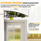 Window Awning Door Canopy, Polycarbonate Front Door Outdoor Patio Cover, Sun Shelter, Hollow Sheet for UV, Rain, Snow and Sunlight Protection, Brown, 40" x 80"