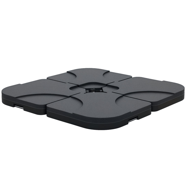 Black 4-Piece Portable Umbrella Base Weights