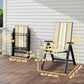 Outdoor Wicker Chairs Set of 2 with 5-Position Adjustable Backrest, Armrest, Steel Frame, Orange