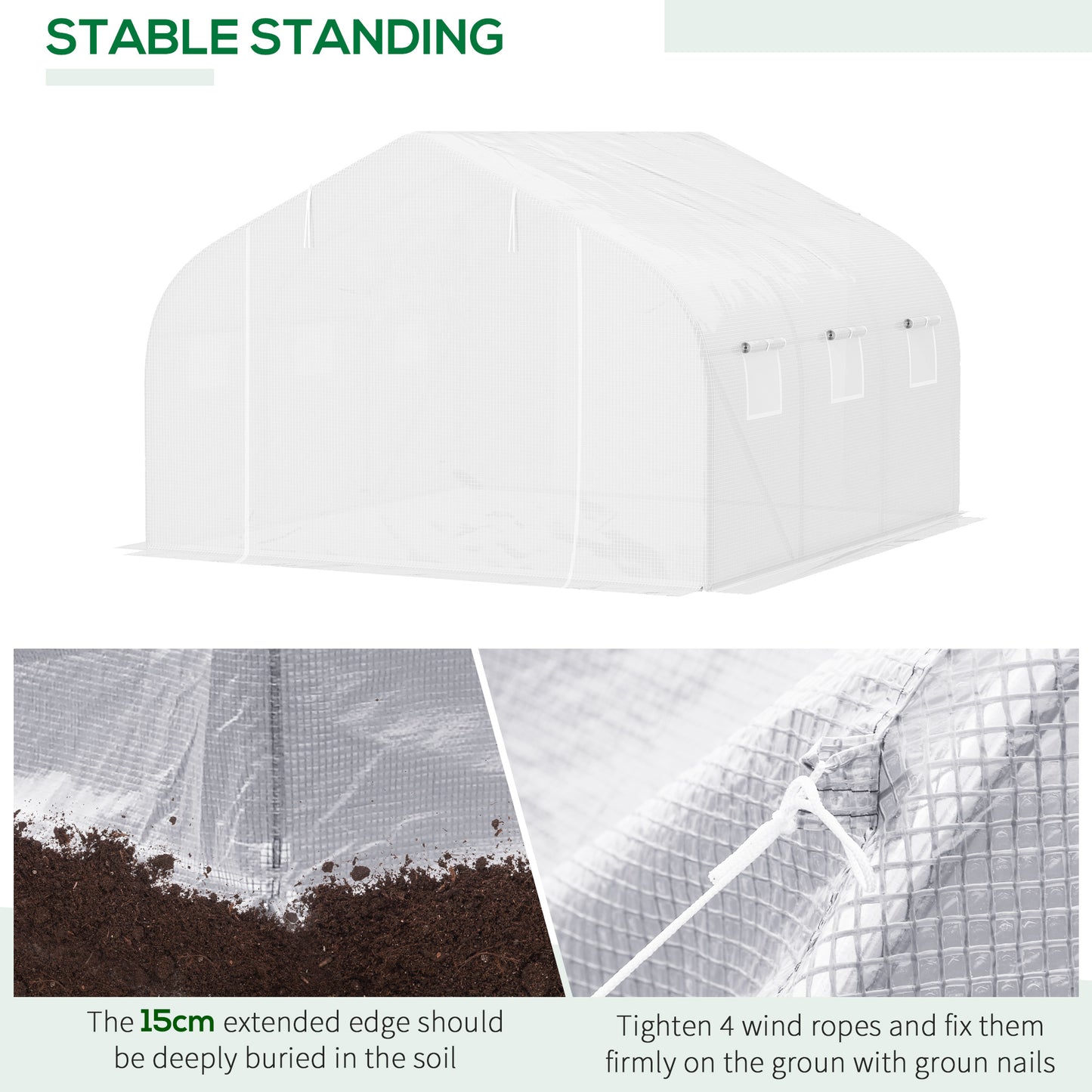 Portable Walk-In Tunnel Greenhouse Garden Warm House
