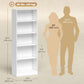 5-Tier Bookcase, Storage Bookshelf with Adjustable Shelves, Display Shelves for Living Room, Home Office, White