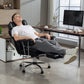 400LBS Massage Office Chair, Executive Office Chair with 6-Point Vibration, Footrest and Lumbar Support, Black