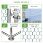 9.8' x 6.6' x 6.6' Chicken Coop Cage, Outdoor Hen House w/Cover & Lockable Door