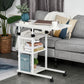 Mobile Standing Desk, Adjustable Height 31.5 inch Stand Up Desk with Wheels for Home Office, White
