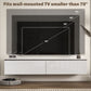 Wall Mounted TV Stand, Floating TV Cabinet for up to 70" TVs with Storage, High Gloss Effect, White