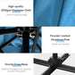 8' x 8' Square Patio Hanging Offset Umbrella with 360° Rotation, Aluminum Outdoor Cantilever Market Parasol, Turquoise