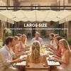 19' x 10' Pergola with Retractable Canopy and Sun Shade
