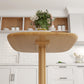 Dining Table for 4 People - Modern Kitchen Table with Wood-Effect Top, 27.6" x 27.6", Natural Wood
