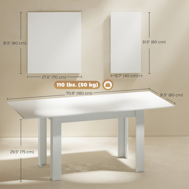 55" Extendable Dining Table for 6-8