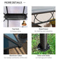 Polycarbonate Hardtop Gazebo Canopy, Outdoor Patio Gazebo with Aluminum Frame & Curtains, Dark Grey