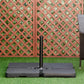 Set of 4 Parasol Base Stand Weights for Banana Hanging Cantilever Umbrella, Can Be Filled with Sand or Water, Black