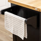 Rolling Kitchen Island with Storage, Utility Kitchen Island Cart with Drawer, Cabinets, Towel Rack and Rubber Wood Top