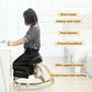 Ergonomic Kneeling Chair, Wood Kneel Stool with Thick Pads, Desk Knee Chair, Improve Posture, Black