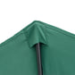 9ft Half Round Patio Umbrella, Outdoor Market Patio Table Umbrella Parasol with Crank Mechanism, 5 Ribs, Dark Green