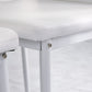 Set of 4 Modern Style Dining Chairs, Button Tufted High Back Side Chairs with Upholstered Seat, Steel Legs, White