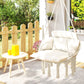 Boho Hammock Chair Swing Hanging Chair with Cushion, Chain, Steel Frame for Indoor Outdoor Bedroom Patio Balcony, Cream