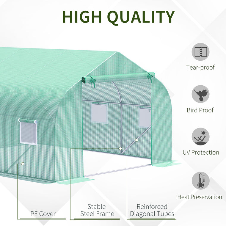 Portable Walk-In Greenhouse with Premium Steel Frame