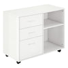 3-Drawer Lateral Filing Cabinet on Wheels