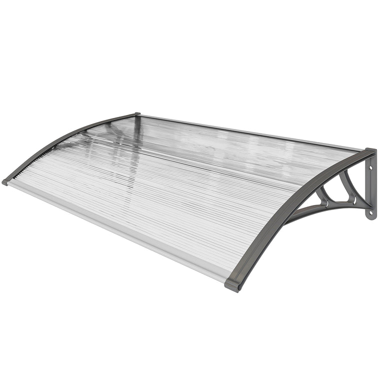 43.3" x 23.6" Clear Polycarbonate Door Awning Canopy