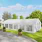 20' x 40' Party Tent, Outdoor Canopy Tent with Removable Sidewalls, 12 Windows for Parties, Wedding, Events, BBQ, White