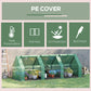 9' x 3' x 3' Portable Mini Greenhouse Tunnel Growing Tent Plants Flower Warm House w/ Zippered Roll-up Doors, PE Cover, Green