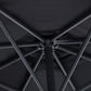 10' Deluxe Patio Umbrella Outdoor Market Parasol Banana Hanging Offset Sunshade Crank Cross Base Black