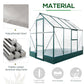 8.2' x 6.2' Greenhouse Aluminum Frame with Temperature Controlled Window