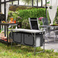 Outdoor Aluminum Folding Picnic Table Height Adjustable with Storage Organizer BBQ Camping